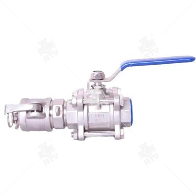 Ball valve with quick connector