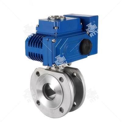 Electric wafer ball valve