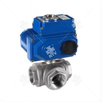 Electric three-way ball valve